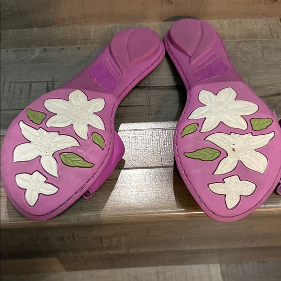 Born Purple Leather Bow Sandals - Picture 2 of 3